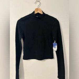 Abound basic black long sleeve turtle neck top.